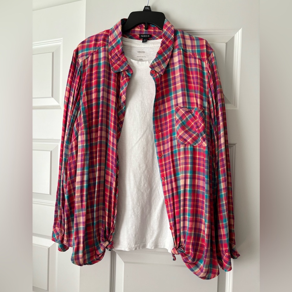 Torrid Camp plaid shirt